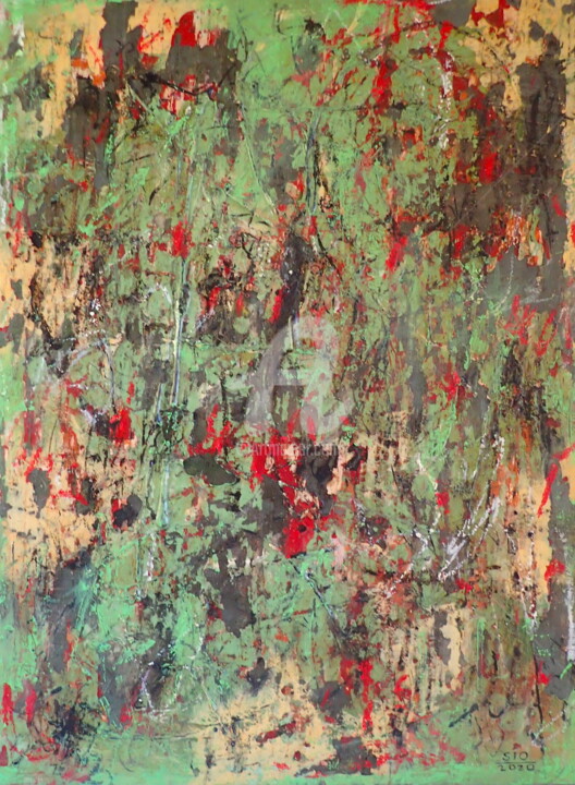 Painting titled "Movements in Isolat…" by Sio Montera, Original Artwork, Acrylic Mounted on Wood Stretcher frame