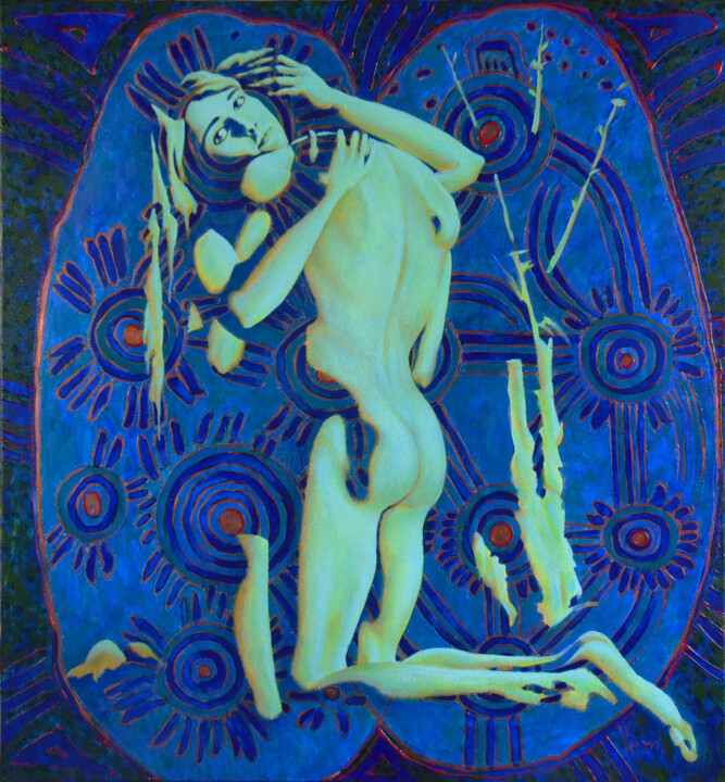 Картина под названием "Portal of love. The…" - Sergey And Vera, Подлинное произведение искусства, Масло Установлен на Деревя…