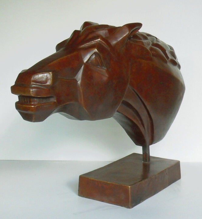 Tête de cheval 雕塑, 15.8x25.2 in