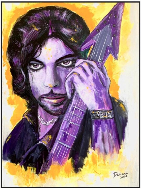 Pintura titulada "Purple Prince" por Daciana, Obra de arte original, Acrílico Montado en Bastidor de camilla de madera