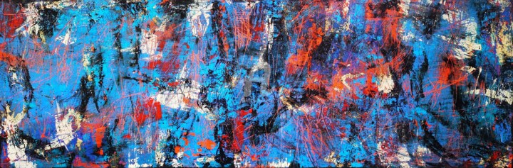 Painting titled "Algorithms Propagat…" by Sio Montera, Original Artwork, Acrylic Mounted on Wood Stretcher frame