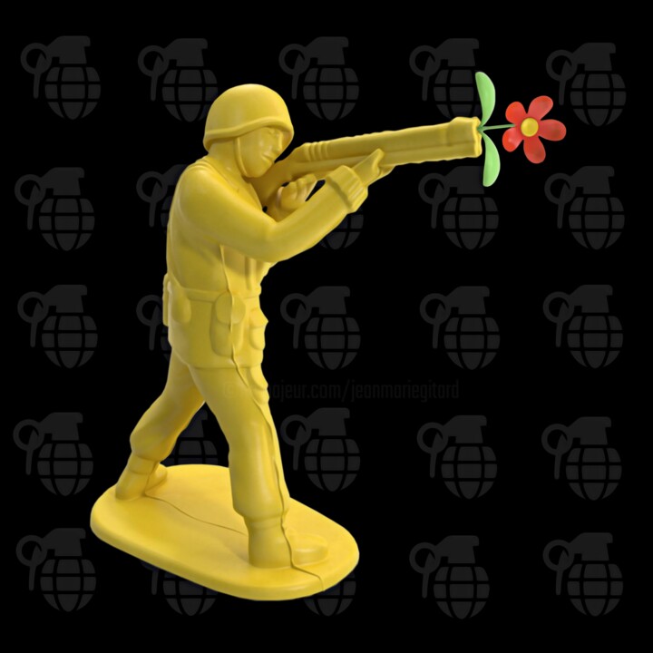 The Little Yellow Soldier 数字艺术, 19.7x19.7 in