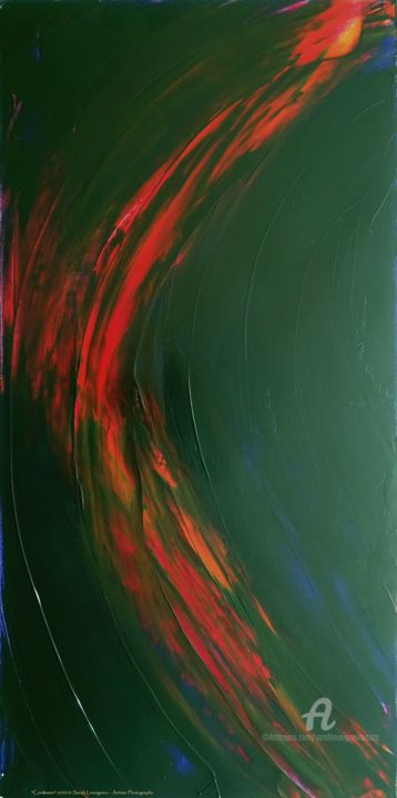 Peinture intitulée "Consumée" par Sarah Leseigneur, Œuvre d'art originale, Acrylique Monté sur Châssis en bois