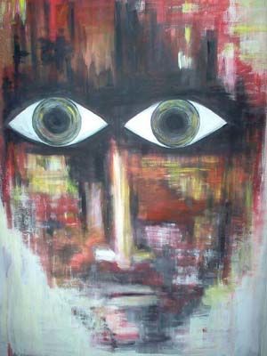 Painting titled "eyes" by Dubravka Poznic, Original Artwork