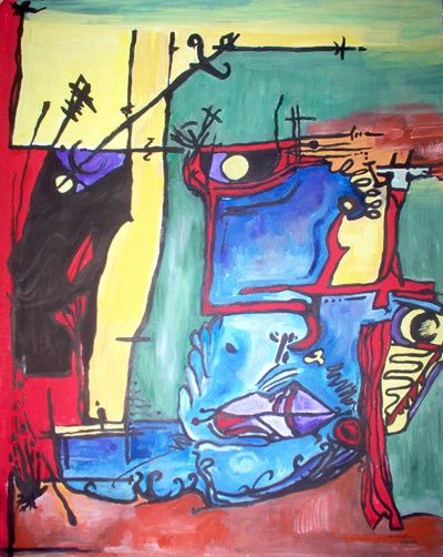 Painting titled "Spiritual way" by Dubravka Poznic, Original Artwork