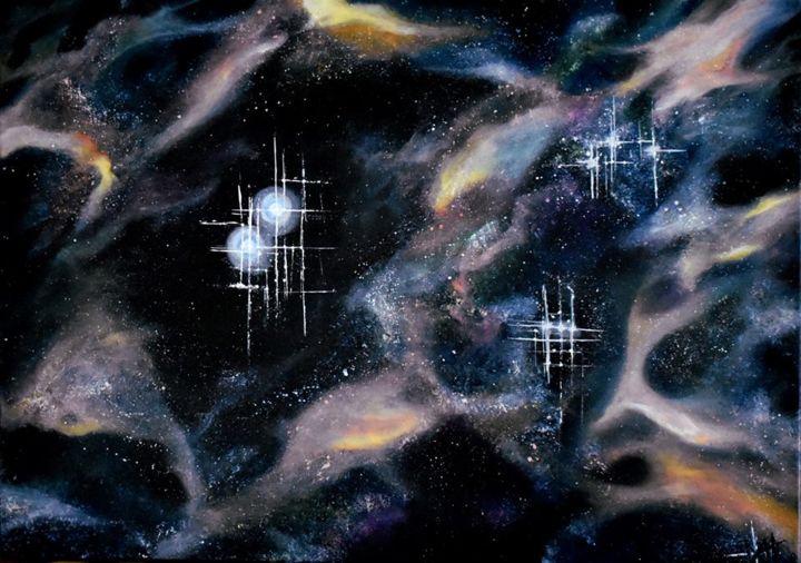 The universe speaks to us 绘画, 23.6x31.5 in