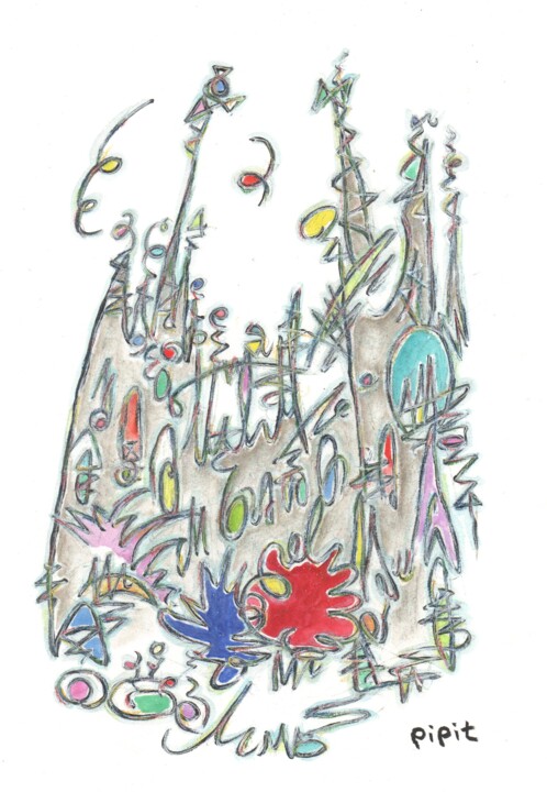 Sagrada Família 绘画, 11.7x8.3 in
