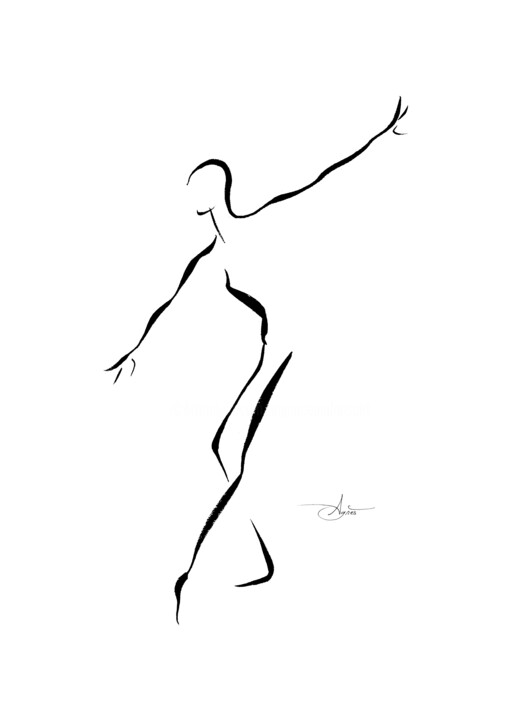"Ephémère, immortelle, versatile : la danse" 图画, 11.7x8.3 in