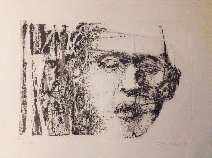 Bez tytułu Printmaking, 11.2x15.8 in