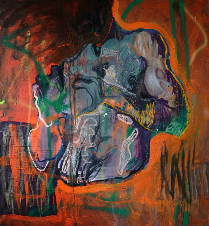 Painting titled "Без названия 05" by Evgeniya Maltseva, Original Artwork, Acrylic
