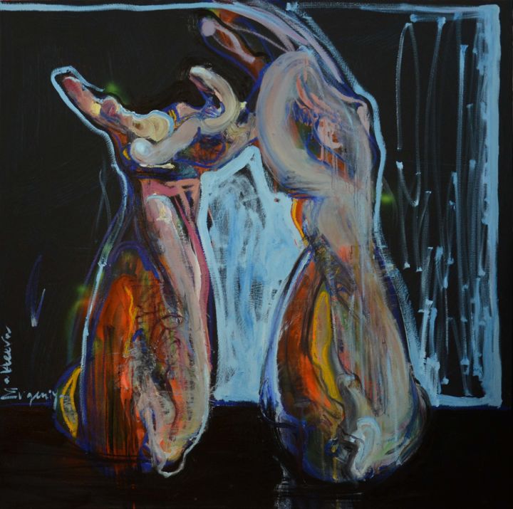 Painting titled "День пятый" by Evgeniya Maltseva, Original Artwork, Acrylic