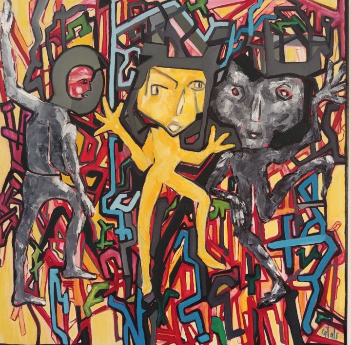 DANCING QUEEN 绘画, 31.5x31.5 in