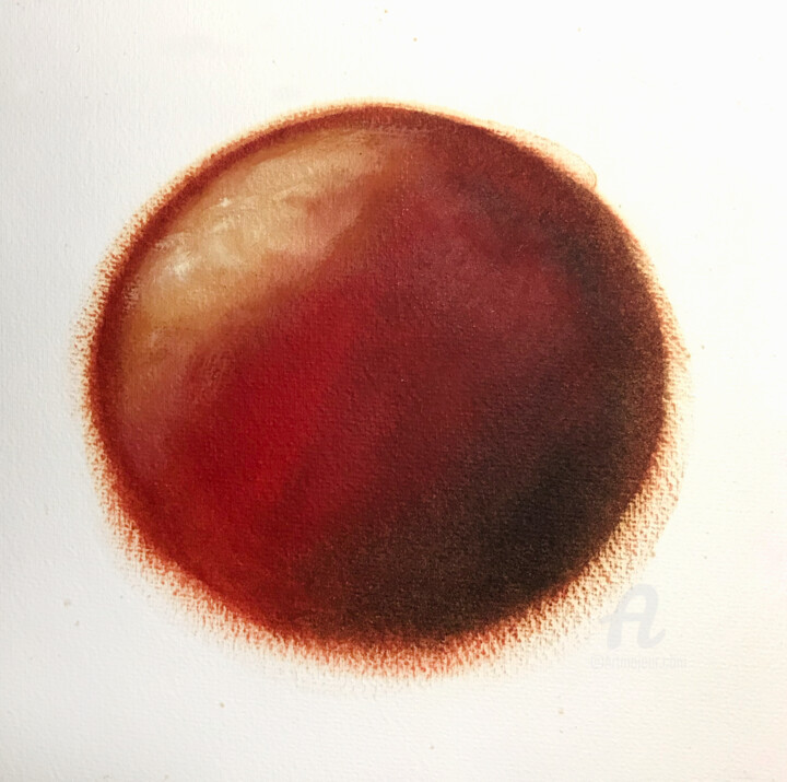 Painting titled "Fire moon" by Humberto Cesar Pornaro, Original Artwork, Oil