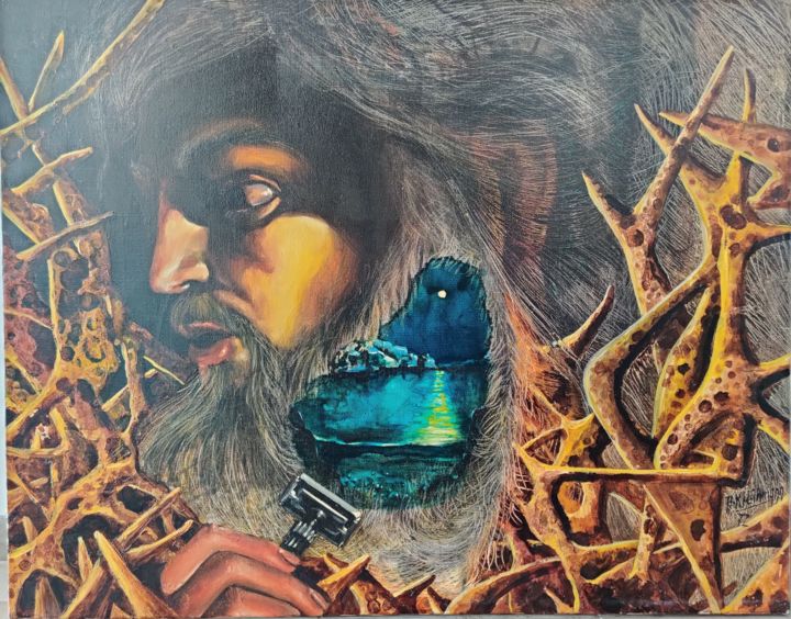 Painting titled "Alain Kleinman - Ma…" by Ori Ohana, Original Artwork, Oil
