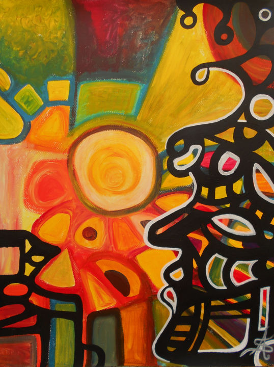 Peinture intitulée "La Dentelle Ombres…" par Aurélie Sarrazin, Œuvre d'art originale, Acrylique