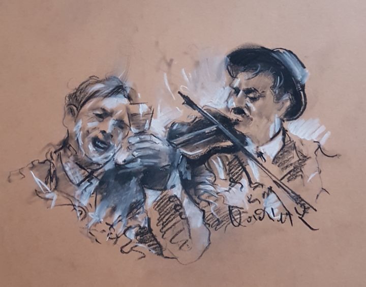 Drawing titled ",,SKETCH 1,," by Vadim Kovalev, Original Artwork, Charcoal