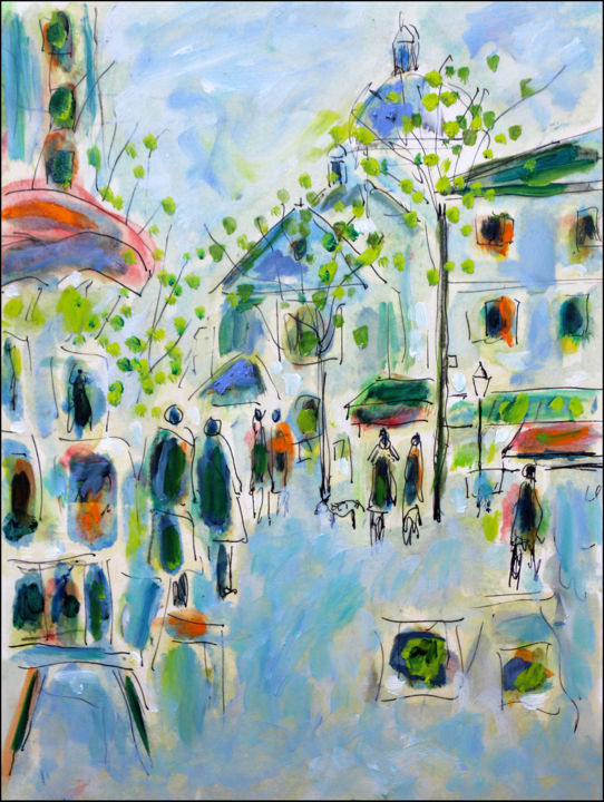Peinture intitulée "Douceur1" par Jean Mirre, Œuvre d'art originale, Huile