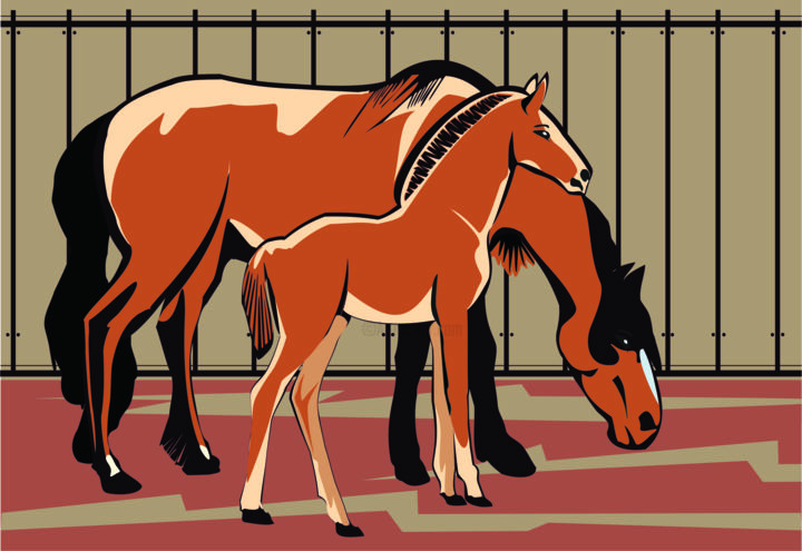 "Кони" başlıklı Dijital Sanat Луна Сент (Луна) tarafından, Orijinal sanat, 2D Dijital Çalışma