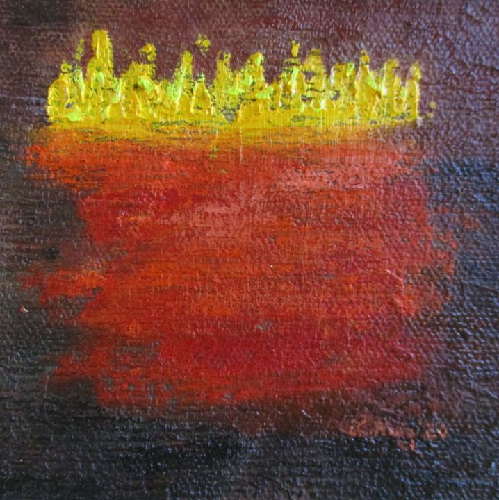 Painting titled "Heat figures" by Judith Ruiz, Original Artwork, Oil
