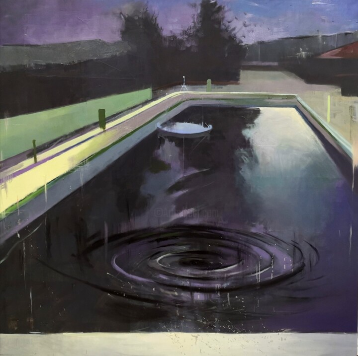 제목이 "Silent Spatiality"인 미술작품 Weixuan Zhang로, 원작, 기름