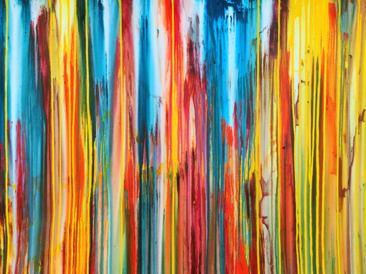 Painting titled "The Emotional Creat…" by Carla Sá Fernandes, Original Artwork, Acrylic Mounted on Wood Stretcher frame