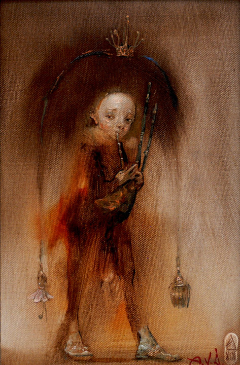 Little Marian 绘画, 11.8x7.9 in