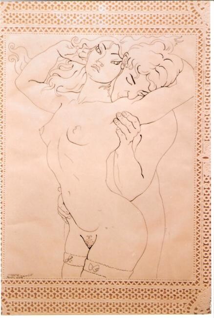 图画 标题为“"LES AMOUREUX II"” 由Angel Rengell, 原创艺术品, 其他