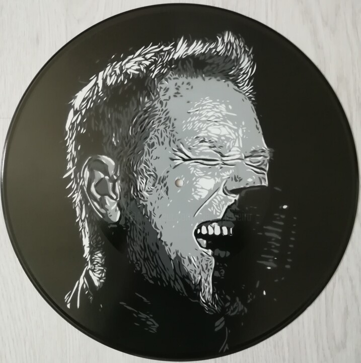 Pintura titulada "James Hetfield" por Sérgio Clemente, Obra de arte original, Pintura al aerosol