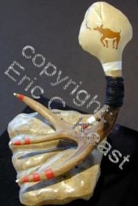 Sculpture titled "untitled rattle and…" by Broken Vulture Art, Original Artwork, Mixed Media