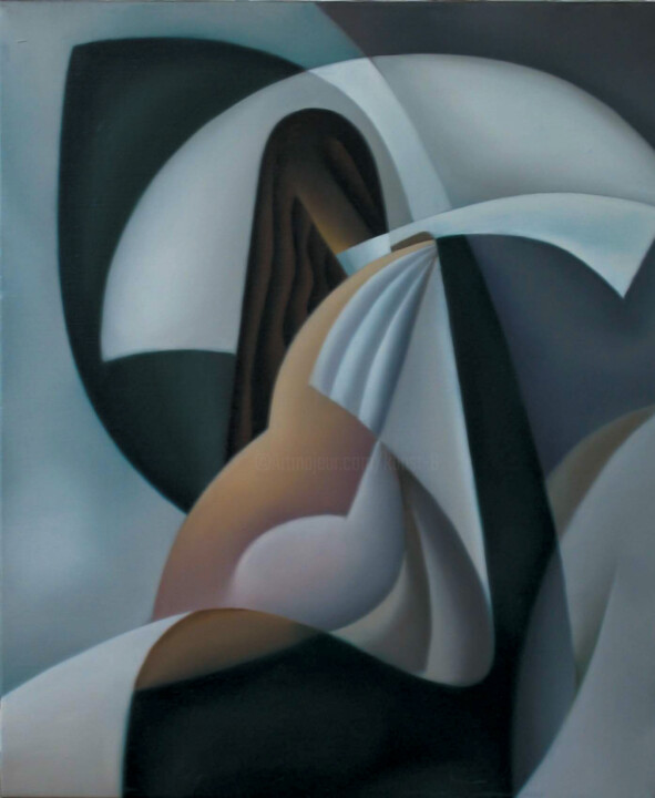 Painting titled "Changeability" by Isaac Feldman, Original Artwork, Oil Mounted on Wood Stretcher frame