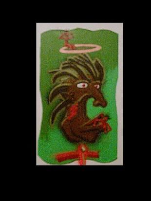 Painting titled "Preoccupied" by Broken Vulture Art, Original Artwork, Oil