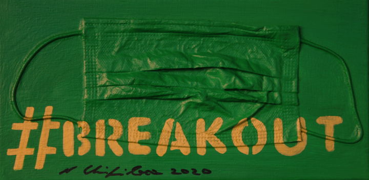 Painting titled "#BreakOut" by Nathalia Chipilova, Original Artwork, Acrylic