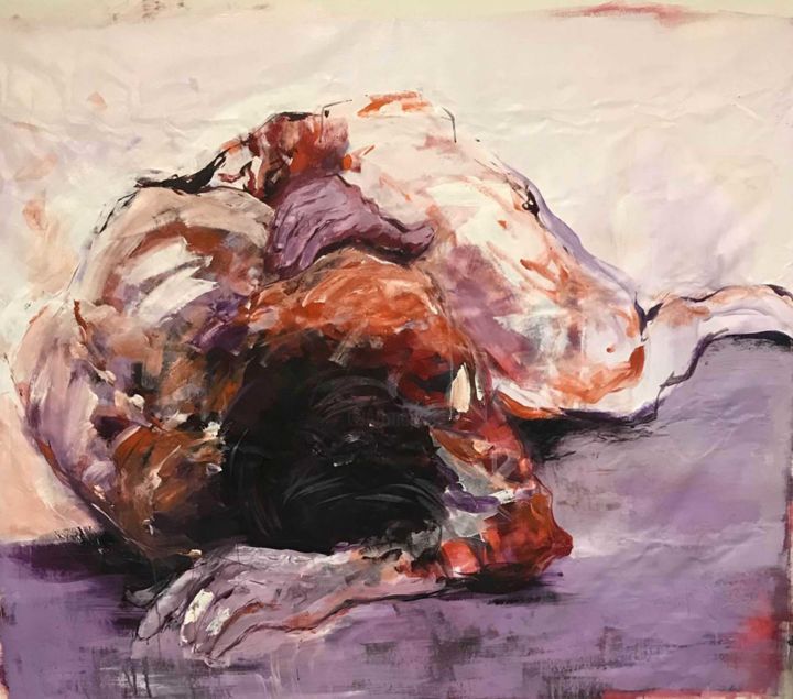Painting titled "Untitled 002" by Maryam Moghadam, Original Artwork, Acrylic