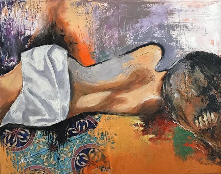 Painting titled "Untitled 001" by Matanat Homaee Rad, Original Artwork, Collages