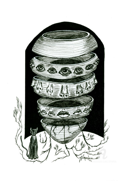 Les 7 vies 图画, 11.8x9.5 in