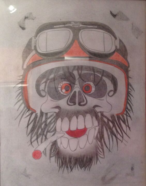 Le motard 图画, 15.8x11.8 in