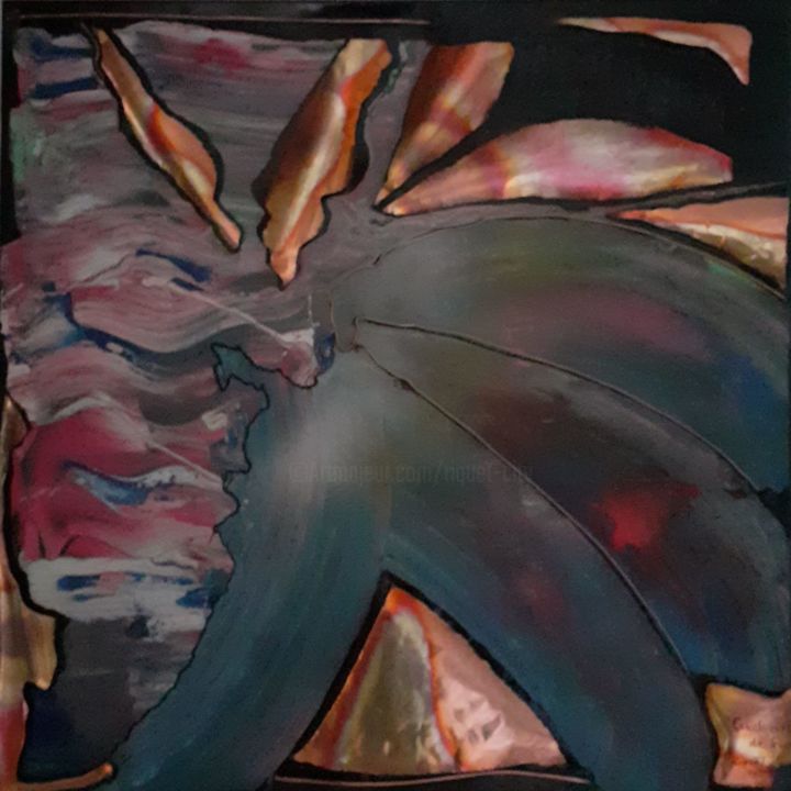 " Cracheurs de feu " 绘画, 19.7x19.7 in