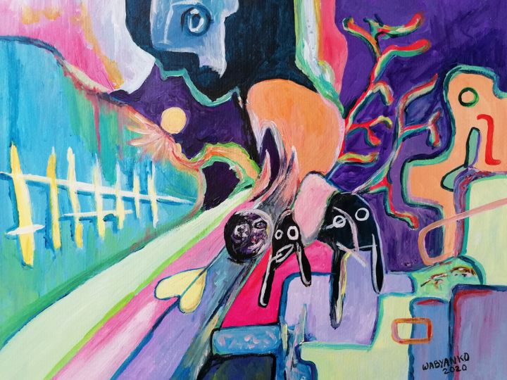 Peinture intitulée "Before sunset" par Wabyanko, Œuvre d'art originale, Acrylique