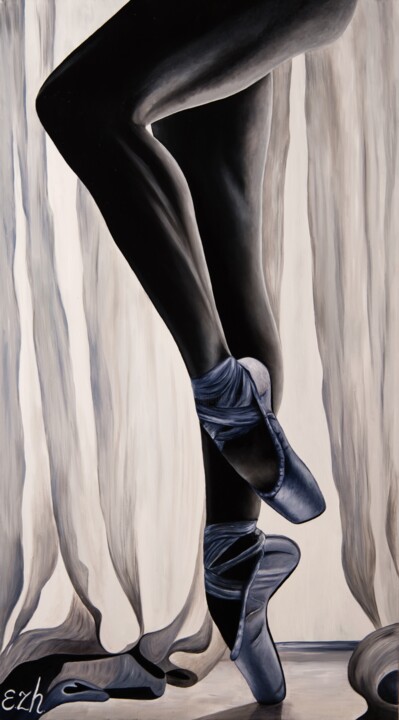 Oil Original Painting "Graceful" (1) 绘画, 35.4x19.7 in