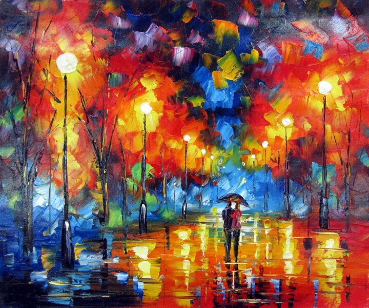 Romantic Night 008 绘画, 19.7x23.6 in