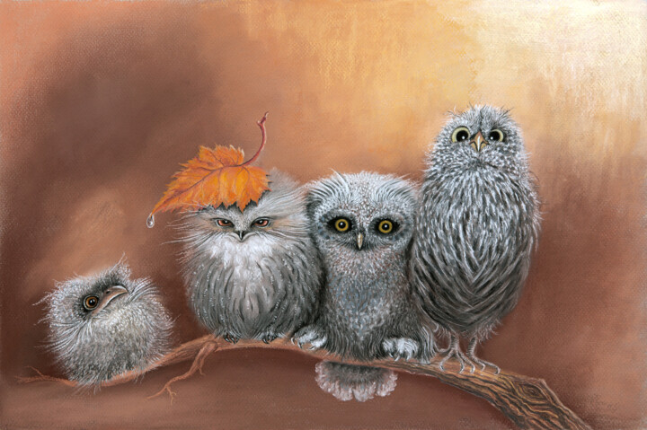 Картина под названием "The Drop is ready t…" - Barbara Orsolini, Подлинное произведение искусства, Пастель