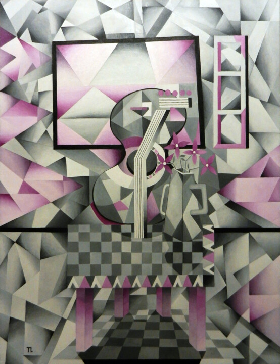 Painting titled "Mesa de Músico XXVI" by José Roberto Teixeira Leite Junior, Original Artwork, Oil Mounted on Wood Panel