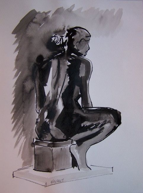 Peinture intitulée "le soir" par Anne-Frédérique Ferret, Œuvre d'art originale, Huile