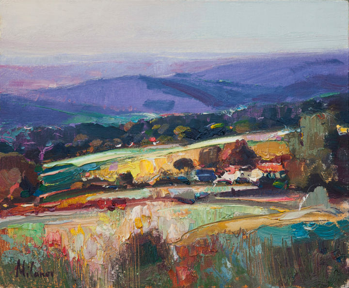 Painting titled "Povlen" by Stojan Milanov, Original Artwork, Oil
