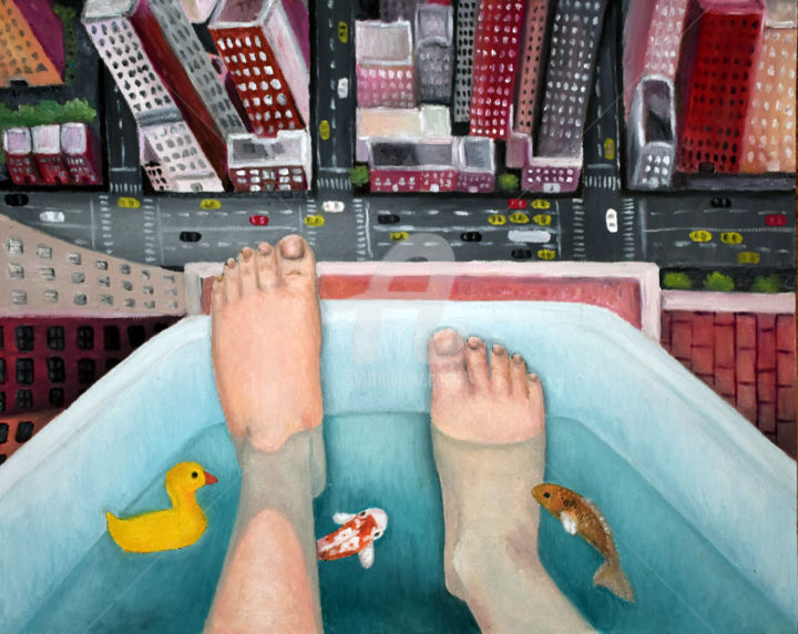 Jump 绘画, 15.8x19.7 in