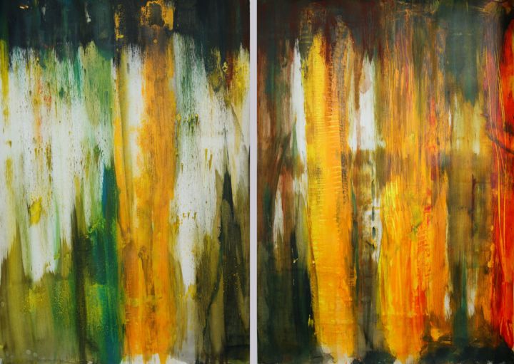 Painting titled "Escape at The Entra…" by Dmitri Matkovsky, Original Artwork, Acrylic