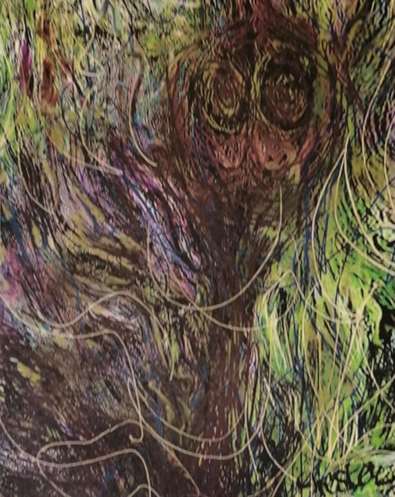 Chamanisme dans le forêt 图画, 15.4x11.8 in