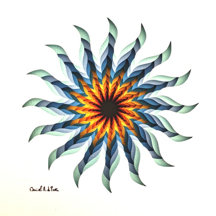 Lone Sun 雕塑, 5.6x5.6 in
