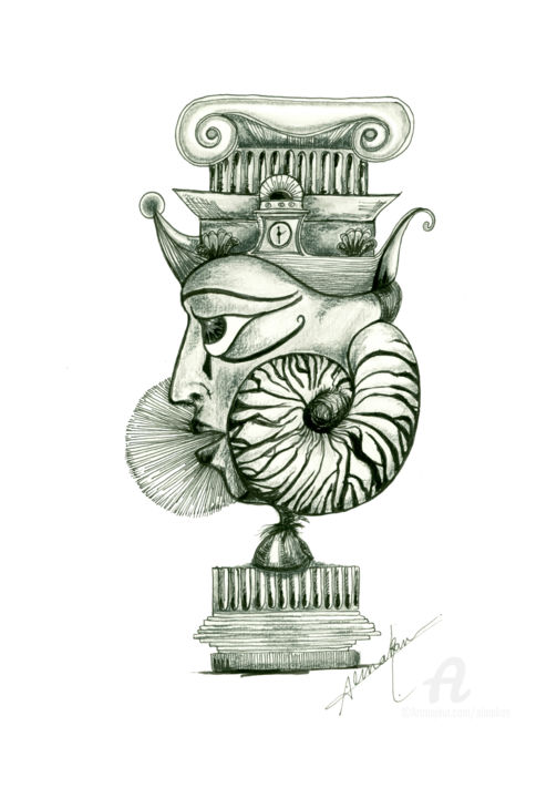 La barque 图画, 11.7x8.3 in