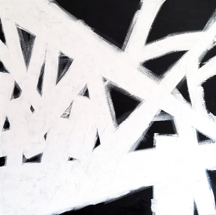 Painting titled "Lanes 1957" by Mitch-O, Original Artwork, Acrylic